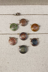 collier emaillé medaille vintage