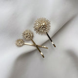 set barettes dorées soleil montespan lizeron