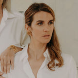 boucles d'oreilles dorées soleil style année 80