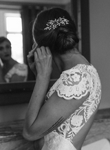 accessoire de cheveux de mariage peigne mariée en porcelaine