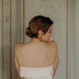 pics à cheveux de mariée en porcelaine nacrée