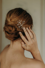 pics à cheveux de mariée en porcelaine nacrée