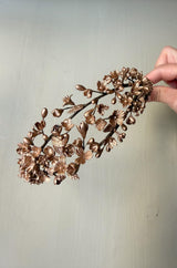 couronne fleurs dorées mariée