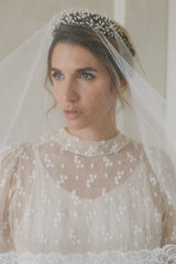 couronne en porcelaine froide de mariée mariage vintage