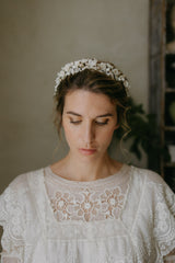 couronne mariée en porcelaine fleurs romantique colette