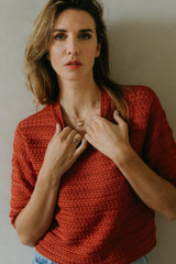 collier médaille émaillée lizeron