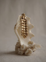 boucles d'oreilles dorées or pendantes cérémonie chic