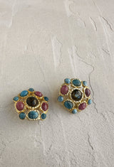 boucles d'oreilles labradorite
rhodonite
style gripoix fabriqué en france