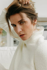 boucles d'oreilles mariée blanche en nacre mariage