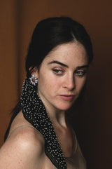 boucles d'oreilles invitées, boucles d' oreilles colorées, pendientes, bijoux créateur, lizeron, crédit photo Manon Le saos