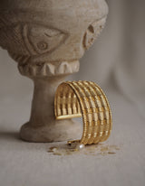 bracelet manchette dorée bambou lizeron