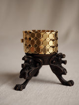 bracelet souple manchette doré maille lizeron