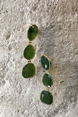 boucles d'oreilles en pierre verte, cocktail tenue d'invitée