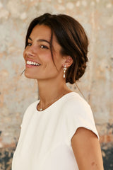 boucles d'oreille nacre mariée mariage lizeron