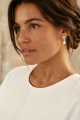 boucles d'oreilles perle mariée mariage lizeron