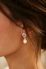 boucles d'oreilles perle mariée mariage lizeron