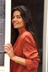 manchette lizay bracelet statement lizeron doré