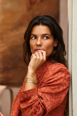 manchette lizay bracelet statement lizeron doré