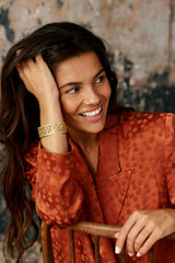 manchette lizay bracelet statement lizeron doré