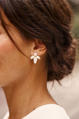 boucles d'oreilles nacre mariée mariage lizeron