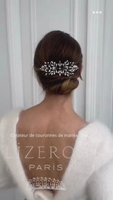 accessoire de cheveux de mariage peigne mariée en porcelaine