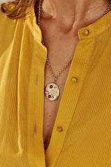 COLLIER GROSSE MEDAILLE PENDENTIF VINTAGE GRIPOIX