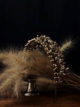 couronne de mariée en porcelaine dorée