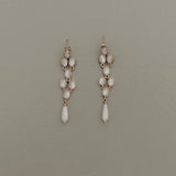 boucles d'oreilles cabochons de nacre cérémonie mariage mariée