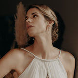 boucles d'oreilles cabochon de nacre mariage mariée cérémonie chic