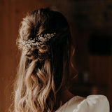 accessoire de mariage peigne mariée fleurs et étamines