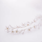 accessoire de cheveux mariage en fleurs de porcelaine mariée