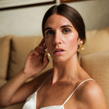 boucles d'oreilles orchidees dorées lizeron cérémonie mariage