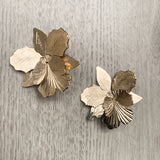 boucles d'oreilles orchidees dorées lizeron cérémonie mariage