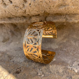 bracelet manchette doré large cérémonie chic