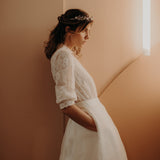 couronne de mariée de style ancien mariage en porcelaine