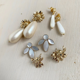 boucles d'oreilles en nacre mariage