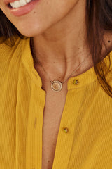 collier emaillé medaille vintage