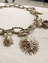 collier xxl, collier insecte, breloques, collier chaine,  bijoux créateur, lizeron, 
