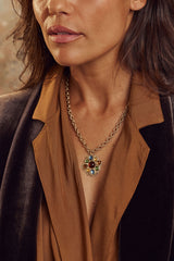 COLLIER GROSSE MEDAILLE PENDENTIF VINTAGE GRIPOIX
