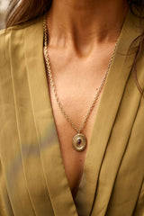COLLIER GROSSE MEDAILLE PENDENTIF VINTAGE 