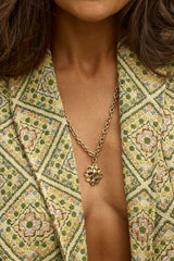 COLLIER GROSSE MEDAILLE PENDENTIF VINTAGE GRIPOIX