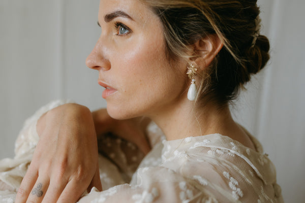 boucles d'oreilles perles baroques mariée mariage