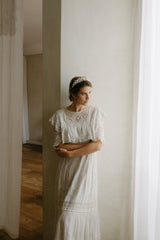 couronne mariée en porcelaine fleurs romantique colette mariage lizeron