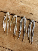 boucles d'oreilles strass longues baguettes soir cocktail lizeron