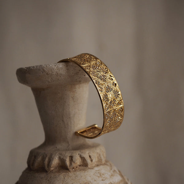 bracelet manchette dorée ottoman lizeron