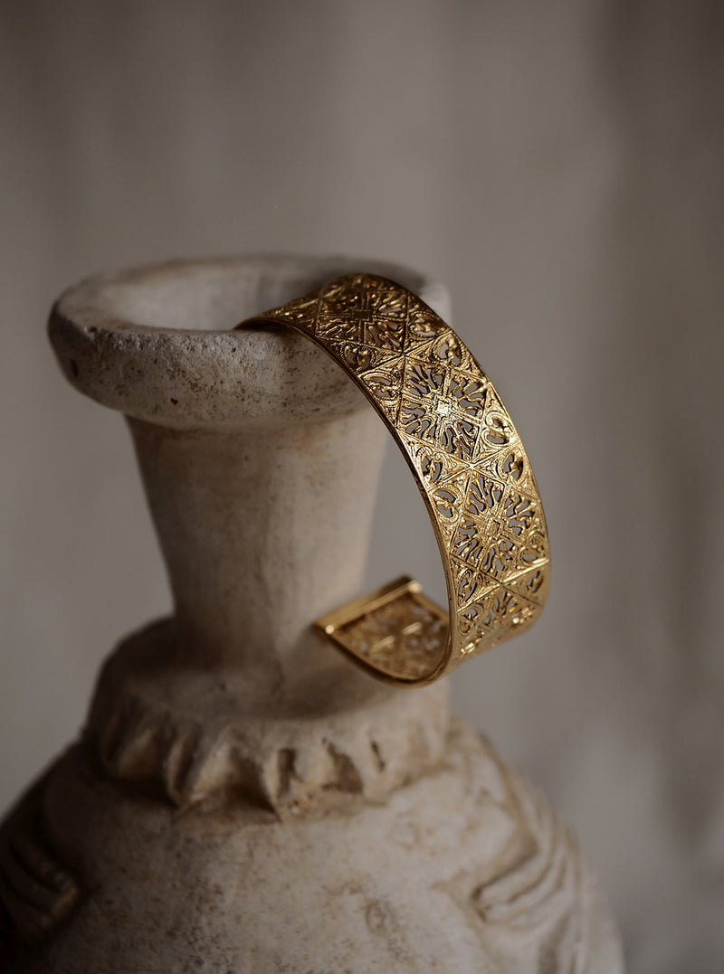 bracelet manchette dorée ottoman lizeron