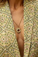COLLIER GROSSE MEDAILLE PENDENTIF VINTAGE GRIPOIX
