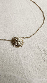collier, collier soleil, breloques, collier chaine,  bijoux créateur, lizeron