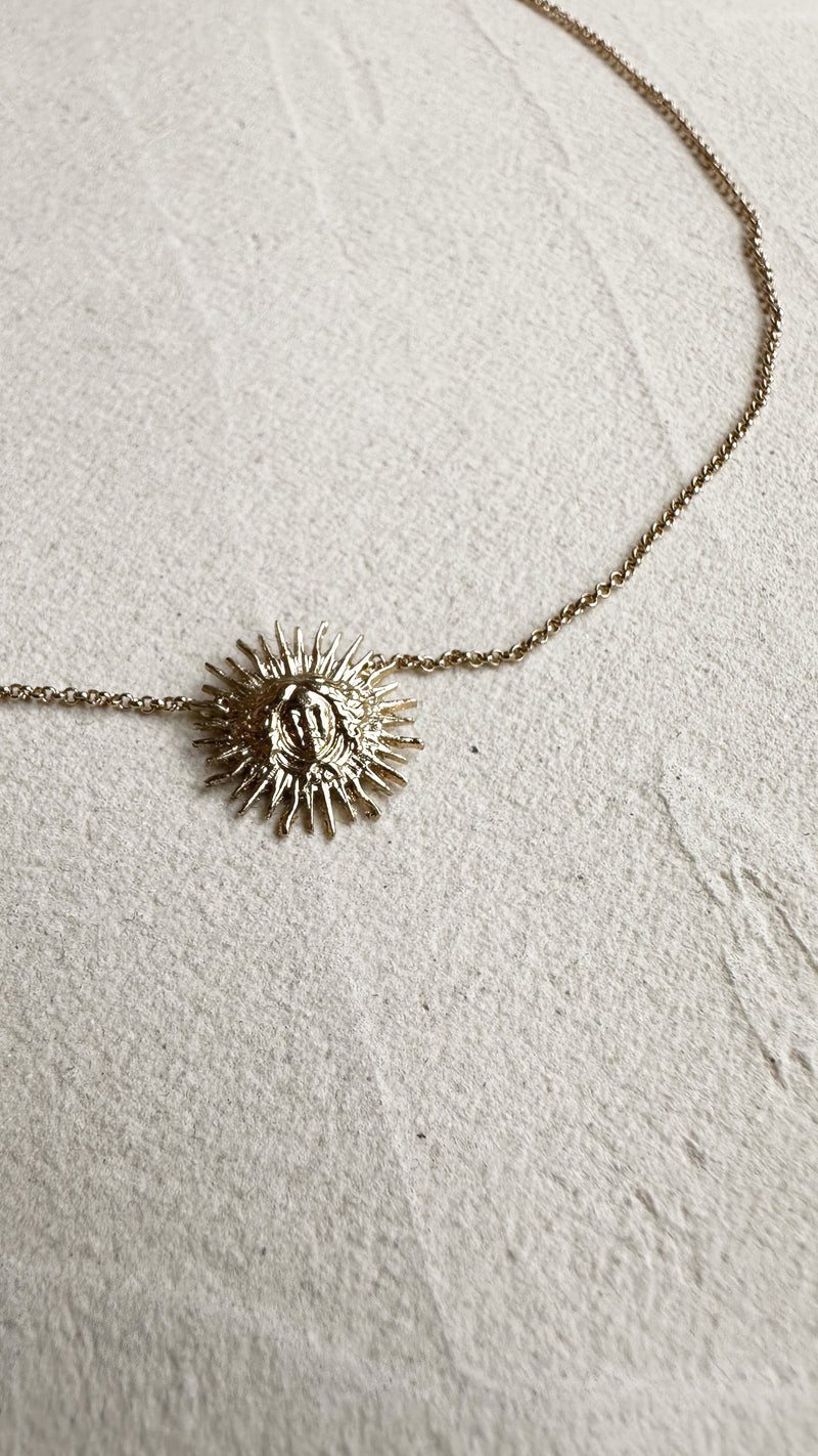 collier, collier soleil, breloques, collier chaine,  bijoux créateur, lizeron