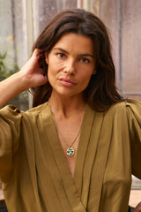 COLLIER GROSSE MEDAILLE PENDENTIF VINTAGE GRIPOIX